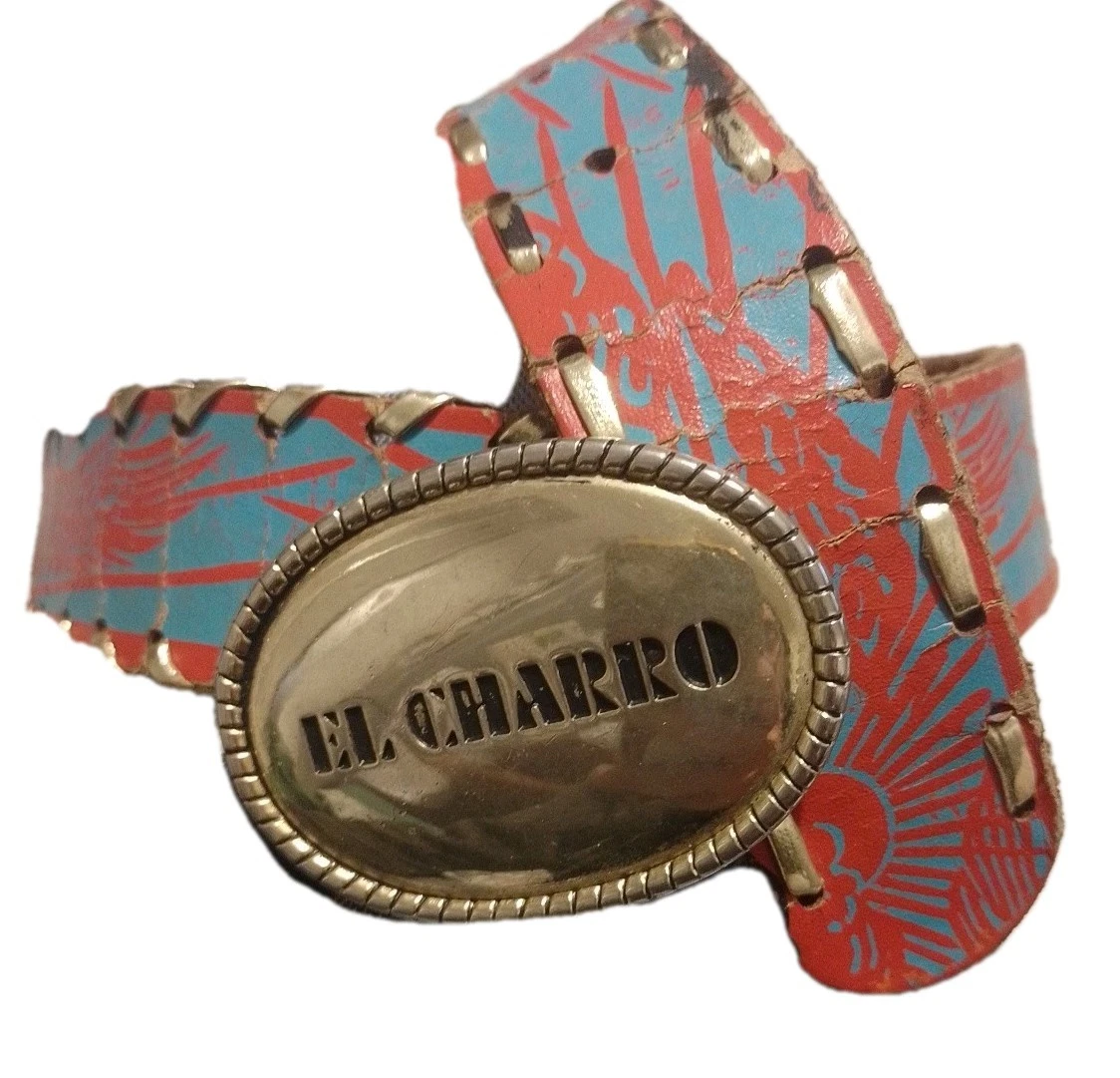 Fibbia Cintura Vintage Zorro - Anni '50, Autentico NOS, Metallo Argentato E Ottone