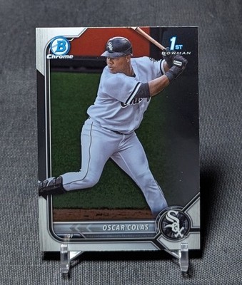 Oscar Colas 1st Prospect Rookie 2022 Bowman Chrome Card #BCP-152 White Sox