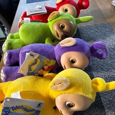 Teletubbies Lying Plush Doll Complete Set Red Green Purple Yellow Characters