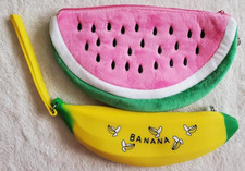 New Watermelon & Banana pencil pouches or coin purses