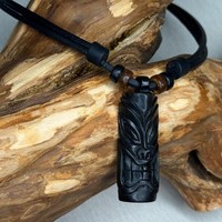 Lederkette Surferhalskette Herrenhalskette Damenkette Tiki Scrubs Halsband Maui