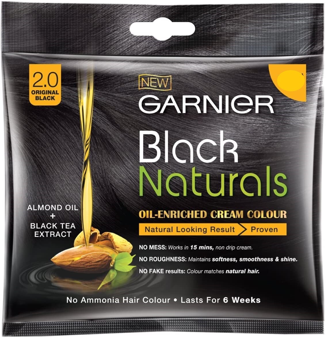Garnier Black Naturals Oil Enriched Cream Hair Colour - No ammonia