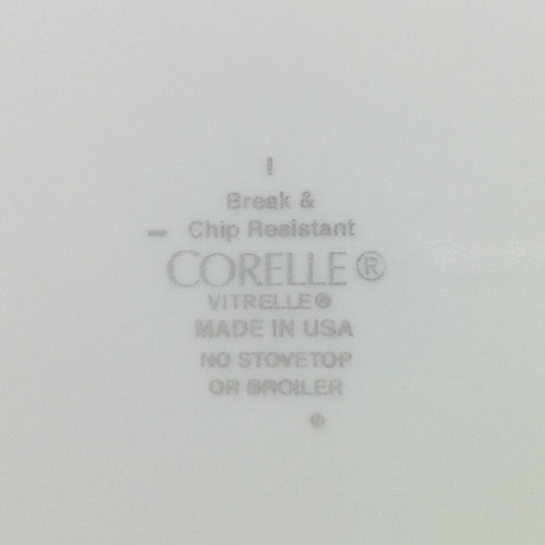 Corelle Red Stripe Cafe Plates 10" - Picture 5 of 5