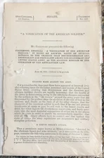 1906 Senate A Vindication of the American Soldier charges made against the Army