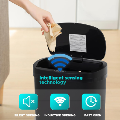 13 Gallon Sensor Bin 13 Gallon Automatic Trash Can - Touchless Sensor ...