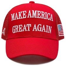 Trump 45-47 MAGA Mesh Hat Make America Great Again Donald Trump Slogan with USA