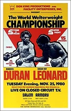 Fight Poster Boxing First Sugar Ray Leonard Vs Roberto Duran 2 Kings 11x17 Art