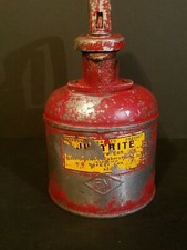 Vintage Justrite 1 Quart Explosive Proof Safety Can