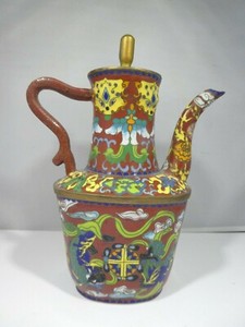 ANTIQUE CHINESE CLOISONNE TEAPOT