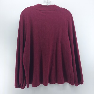 old navy women's sweater size large soft mock neck purple long