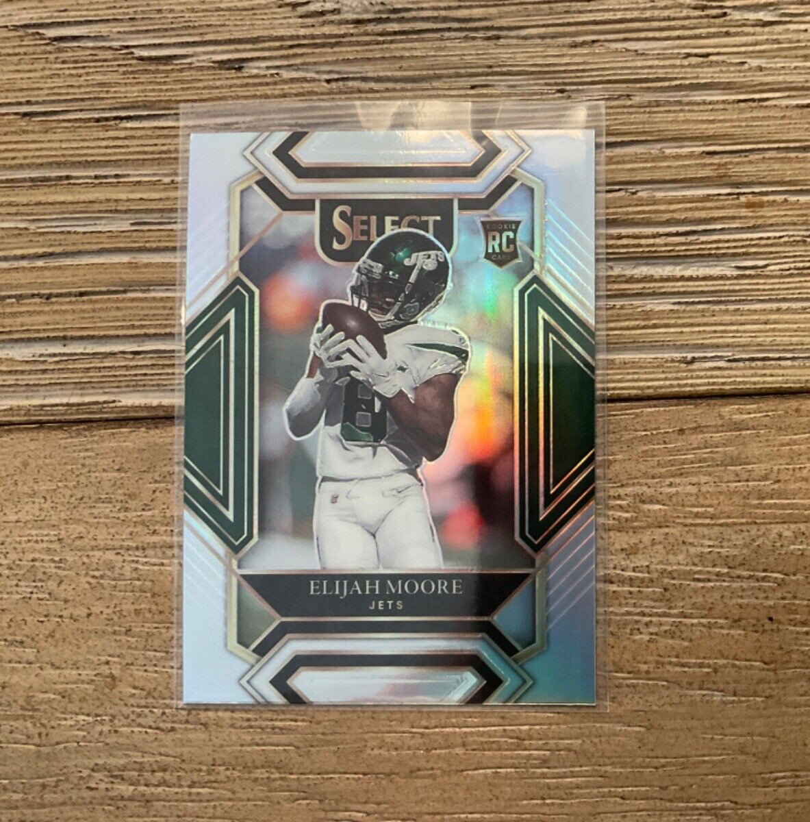 2021 Panini Select Football Elijah Moore Club Level Silver Prizm Rookie #256 NYJ