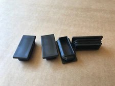 4 Pack - 1"x2" Tubing Plastic Plug End Cap Rectangular Rectangle 2x1 1x2 Black
