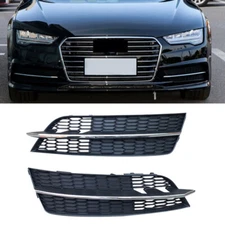 Front Bumper Lower Side Grille Fog Light Cover Trim For Audi A7 S-Line 2016-2018