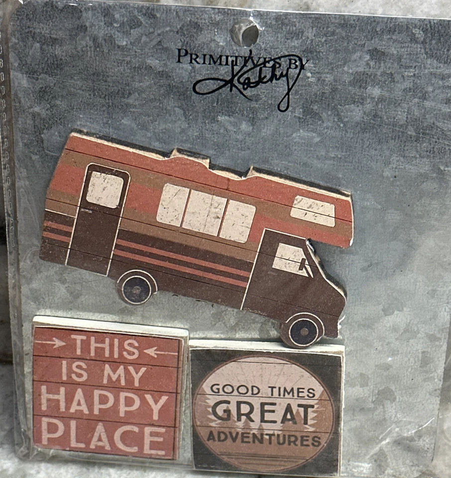 Primitive Memo Holder Set-Camper Magnets -Set Of 3 - Image 2 of 4