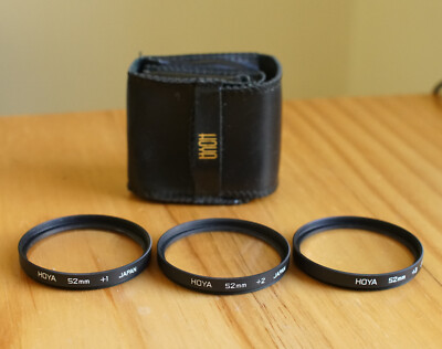 Hoya 52mm Close Up Filter Set of 3 Filters Excellent Condition