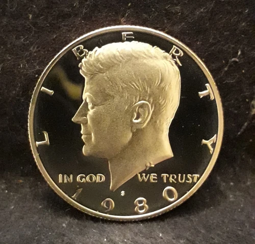 Photo of a 1980-S Kennedy Half Dollar Proof from an eBay listing that sold on Jul 22, 2026