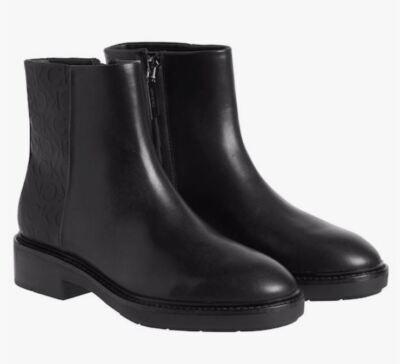 CALVIN KLEIN Damen Stiefeletten Schuh Ankle Boots Echtleder