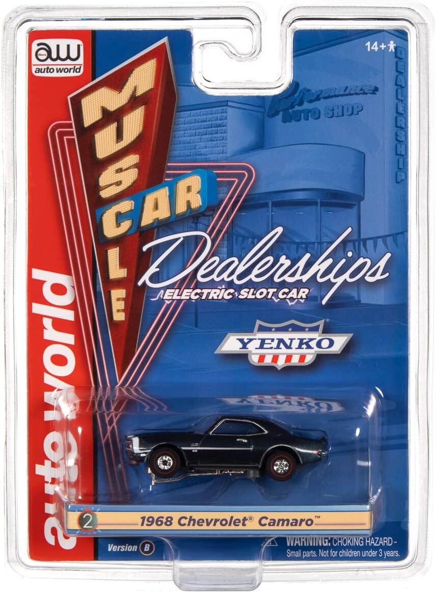 Auto World Thunderjet Yenko - 1968 Chevrolet Camaro (Blue) HO Scale Slot Car