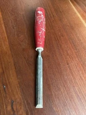 VINTAGE Red handle SORBY OF SHEFFIELD ENGLAND 1/2” WOOD CHISEL 12mm