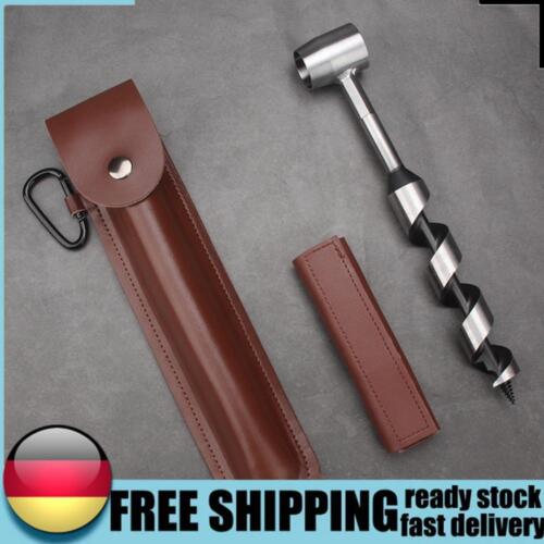 Outdoor Wood Punch Tool with Leather Case Multifunctional for Outdoor Camping DE - Bild 1 von 8
