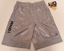 New And1 Mens Basketball Gym Workout Shorts S M L XL 3XL Grey Sleet Silver