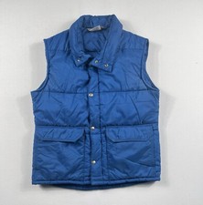 Vintage Blue REI Double Pocket Puffer Vest Size Medium In Great Condition