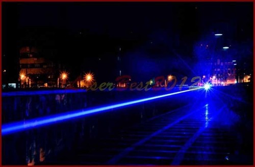 Puntatori laser blu messa a fuoco regolabile 450nm luce fascio visibile - Foto 9 di 11