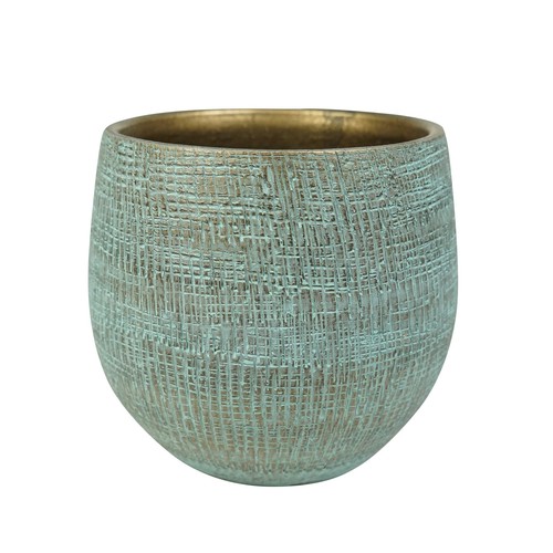 Maceta cerámica maceta para plantas Ryan diferentes colores 15 cm mint gold - Imagen 2 de 12