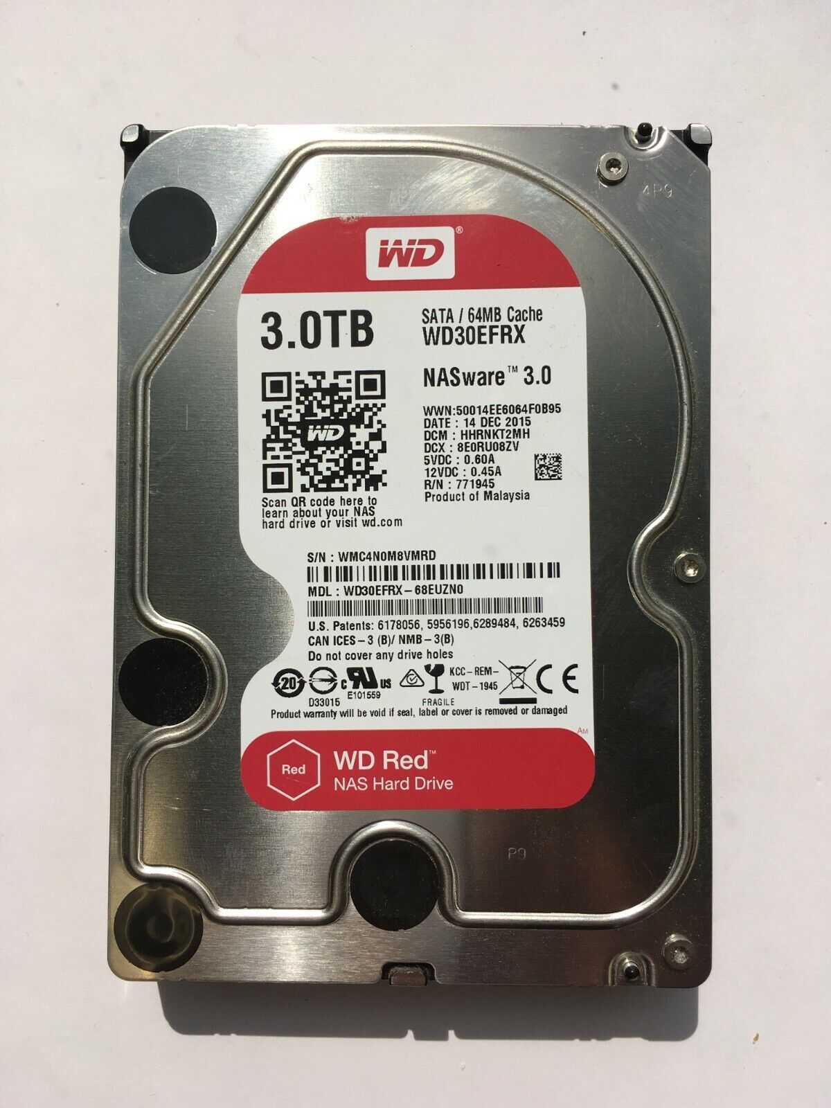 WD Red 3TB NAS 5400 RPM SATA 6 Gb/s 64MB 3.5" WD30EFRX NASware | eBay