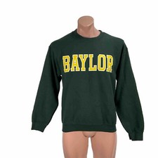 Vintage Baylor Bears Sweatshirt Mens M Green Pullover Crewneck MV Sport 90s