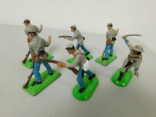 Britains Old Deetail 1/32 54mm Confederate infantry foot x6 Lot A