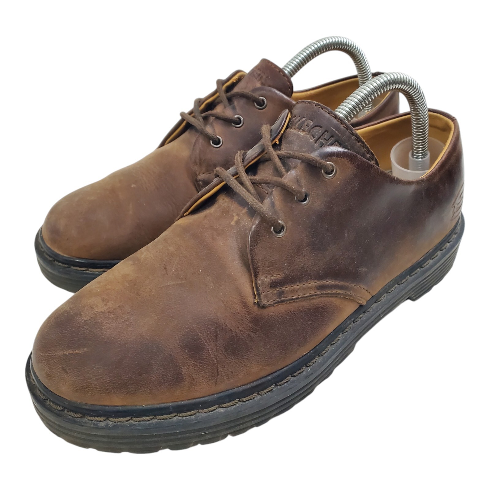 SAOLA Scarpe vintage SKECHERS uomo taglia 8 pelle marrone derby oxford chunky Y2K 7450