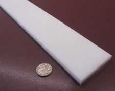 Hdpe White Bar 3/8" (.375") Thick x 2.50" Wide x 36" Long, 2 Units, 6 Ft
