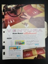 1959 Vintage Jobbers "VENTURA" KAR-RUGS by Rubbermaid FLOOR MAT Advertisement