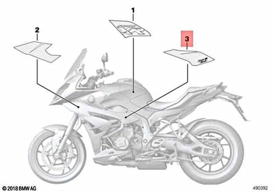 Genuine BMW K49 0D13 0D23 0D33 0D43 Decor Rear Right 51148396676  