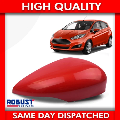 PAINTED COLORADO RED RIGHT DRIVER SIDE DOOR WING MIRROR COVER FOR FORD FIESTA