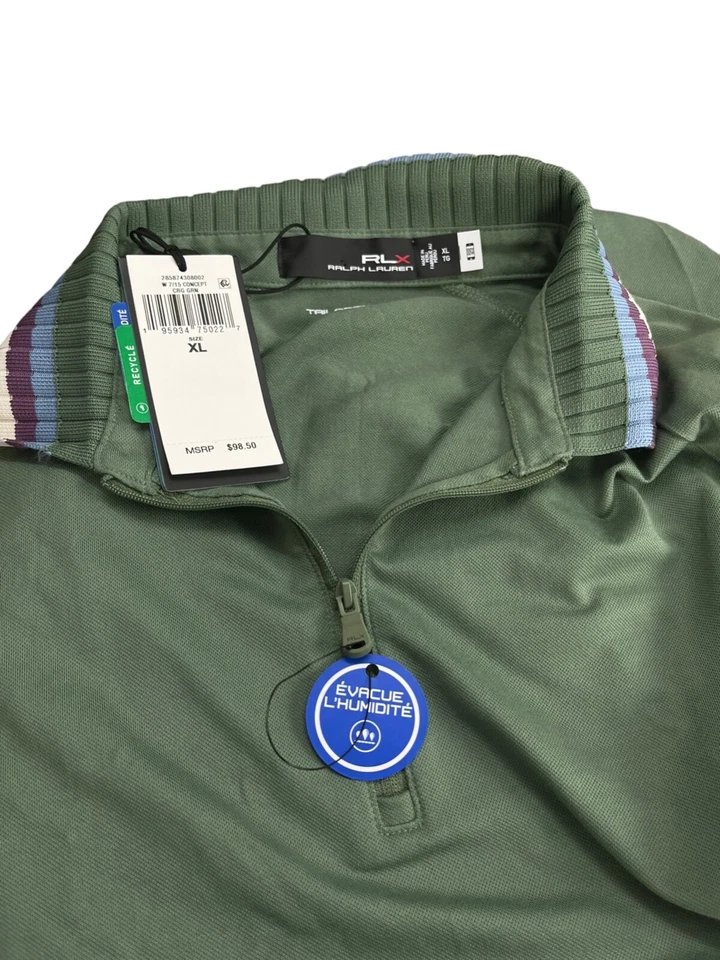 Ralph Lauren RLX Women's Multicolor 1/4 Zip Wicking Polo Shirt XL - Image 4 of 4