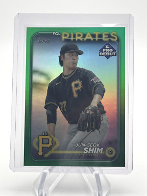 2024 TOPPS PRO DEBUT JUN-SEOK SHIM GREEN FOIL /99 PIRATES PROSPECT