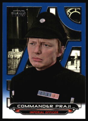 2017 Topps Star Wars Galatic Files SP Blue Commander Praji #ANH-26