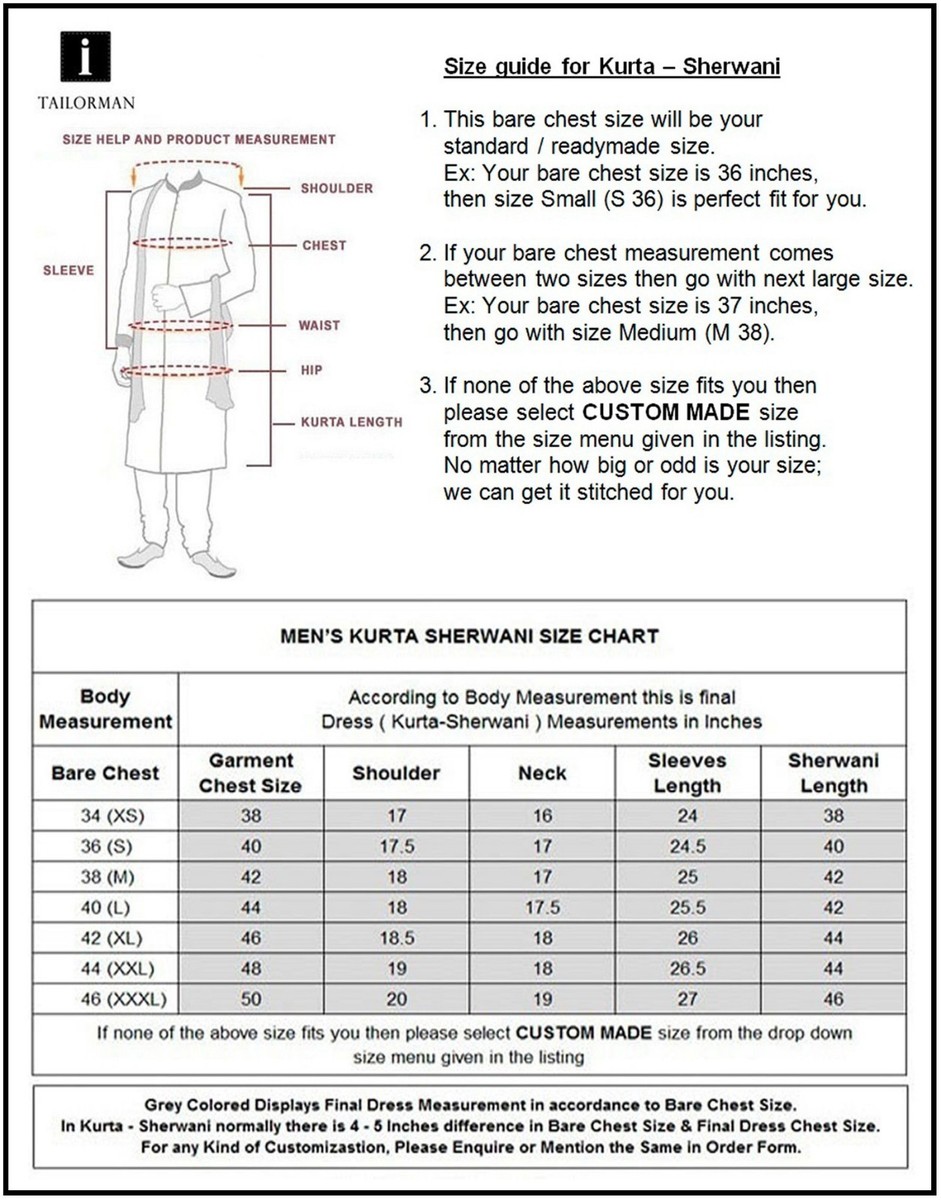 Tuta Indiana Uomo 2 Pezzi - Kurta Sherwani In Misto Cotone - Abito Etnico Bollywood (Nuovo Con Etichette) - Foto 4