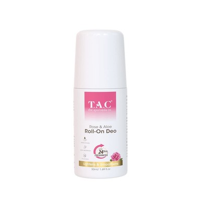 TAC - The Ayurveda Co. Rose Roll-On for Keeps Smooth & Refreshing Skin 50ml-
