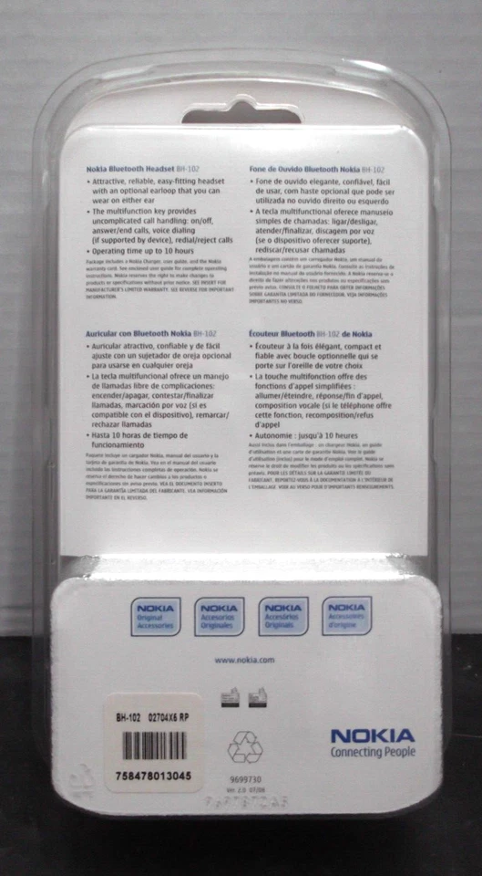 Auriculares Bluetooth Nokia BH-102 Nuevos Precintados Foto 3 de 4