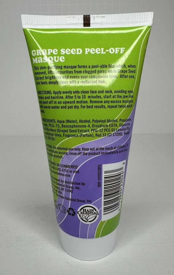 Queen Helene Semilla de Uva Peel-Off Mascarilla Purificador de Poros 6 OZ, NUEVO Foto 3 de 4