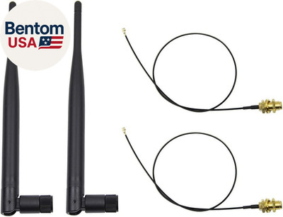 2 X 2.4Ghz 6Dbi Indoor Omni-Directional Wifi Antenna 802.11N/B/G RP-SMA Female C