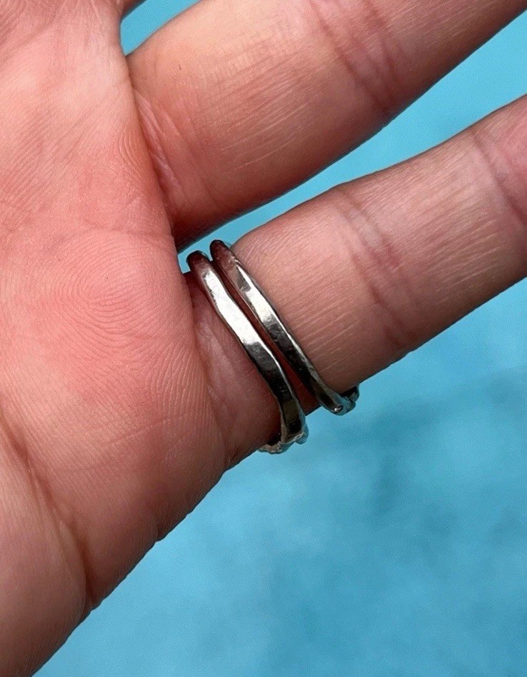 Artisan Created 14k Solid White Gold Morganite Ri… - image 3