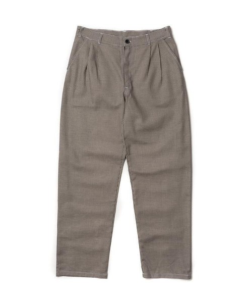 Men Vintage Trousers Brown Polyester 33 / L / 48