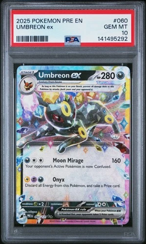 New Listing2025 POKEMON PRE EN-PRISMATIC EVOLUTIONS #060 UMBREON EX PSA 10