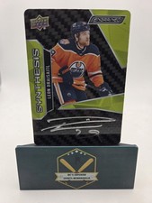 Leon Draisaitl 2019-20 UD Engrained Synthesis Autographed Card