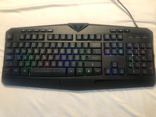 Used PICTEK Wired USB Gaming Keyboard with Mouse, RGB Backlighting, Model PC232A