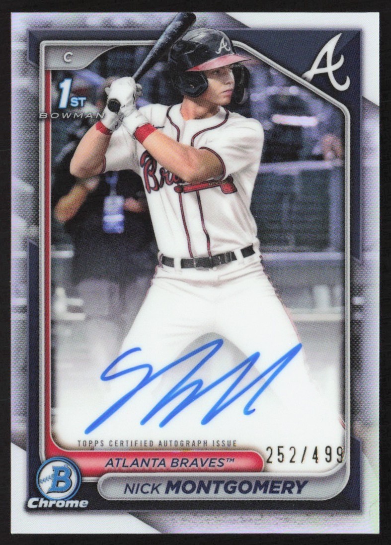 2024 Bowman Chrome Prospect Refractor 252/499 Nick Montgomery Auto #CPA-NMO SB6